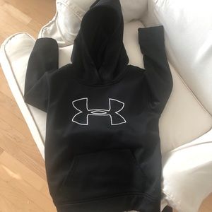 Black Under Armour hoodie, Size 6, Black